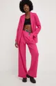 Παντελόνι Answear Lab X limited collection SISTERHOOD ροζ