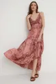 Шовкова сукня Answear Lab рожевий