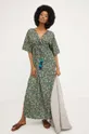 Φόρεμα με μετάξι Answear Lab πράσινο