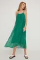 Φόρεμα με μετάξι Answear Lab X limited collection BE SHERO πράσινο