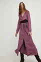 Answear Lab sukienka purpurowy