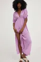Answear Lab rochie din in violet