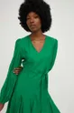 zielony Answear Lab sukienka bawełniana