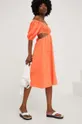 Βαμβακερό φόρεμα Answear Lab πορτοκαλί