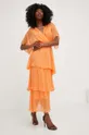 Φόρεμα με μετάξι Answear Lab πορτοκαλί