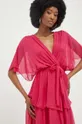 ροζ Φόρεμα με μετάξι Answear Lab
