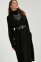 Μάλλινο φόρεμα Answear Lab μαύρο