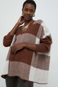 Answear Lab sweter z wełną brązowy P116.1h