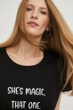 Odzież Answear Lab t-shirt bawełniany WW23.TSD00U czarny