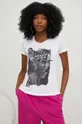 biały Answear Lab t-shirt bawełniany X kolekcja limitowana SISTERHOOD Damski