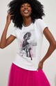 Answear Lab t-shirt X kolekcja limitowana SISTERHOOD biały TSD02E