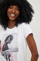 Answear Lab t-shirt X kolekcja limitowana SISTERHOOD TSD02E biały