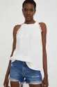 biały Answear Lab bluzka bawełniana X kolekcja limitowana BE SHERO