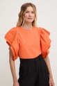 Одяг Бавовняна блузка Answear Lab 23438.th помаранчевий