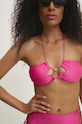 Answear Lab biustonosz kąpielowy bez fiszbinów różowy 16246.G.ijs
