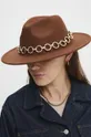 brązowy Answear Lab kapelusz Damski