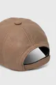 brązowy Answear Lab czapka z daszkiem skórzana