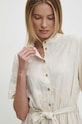 Answear Lab rochie din in bej .085.ih