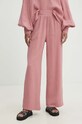 Answear Lab bluzka i spodnie bawełniane różowy 8873a.fh