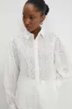 bela Bombažna srajca Answear Lab
