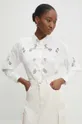 белый Льняная рубашка Answear Lab