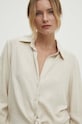 Answear Lab koszula z lnem beżowy SJD92690.HWK