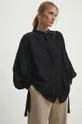 czarny Answear Lab koszula bawełniana