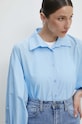 Бавовняна сорочка Answear.LAB s22013.ijs блакитний