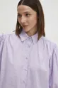 fioletowy Answear Lab koszula bawełniana