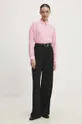 Βαμβακερό πουκάμισο Answear Lab ροζ