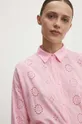 roza Pamučna košulja Answear Lab