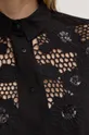 czarny Answear Lab koszula bawełniana