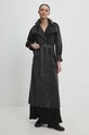 Answear Lab płaszcz jeansowy czarny sng.kpd014.tjs