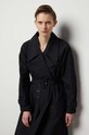 Answear Lab palton de bumbac negru b9311.IWK