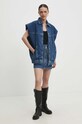 Answear Lab vesta de blugi sng.kud05o.tjs albastru WW24