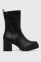 Answear Lab botki słupek czarny d8138.IKK
