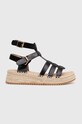Answear Lab espadryle platforma czarny 77.499.fh