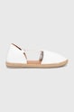 Answear Lab espadryle skórzane płaski biały 10153/Carla.HWK