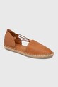 Answear Lab espadryle skórzane 10153/Carla.HWK brązowy WW24
