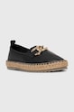 Answear.LAB espadryle skórzane 24509.HWK czarny WW24