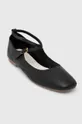 Answear Lab bőr balerina cipő fekete