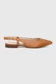 barna Answear Lab bőr balerina cipő Női