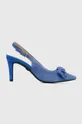 kék Answear Lab velúr magassarkú cipő Női