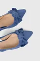kék Answear Lab velúr magassarkú cipő