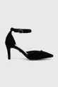 fekete Answear Lab velúr magassarkú cipő Női