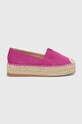 Answear Lab espadryle platforma różowy D930V.HKK