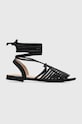 Answear Lab sandale imitatie de piele negru f6652.IKK