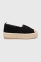 Answear Lab espadryle platforma czarny 3437.HWK