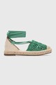 Answear Lab espadryle tekstylny zielony b2107.iw