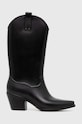 Answear Lab stivali di gomma lucido nero 4113.cdb